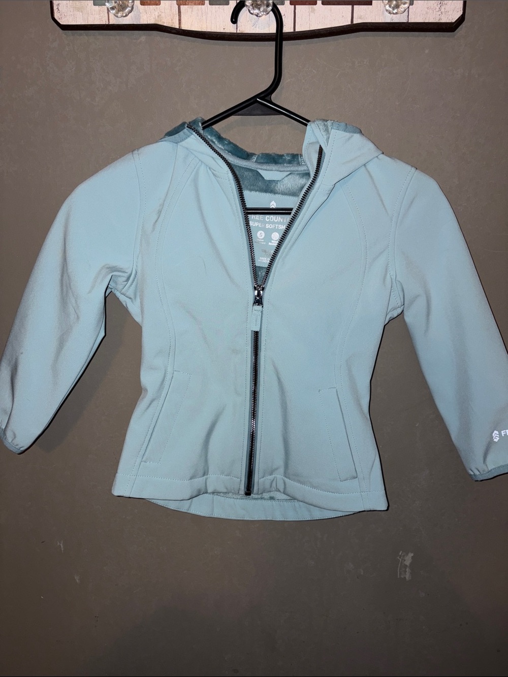 Free Country Pale Blue Super Softshell Jacket with Hood